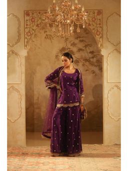 Pooja Popli - Nazakat Purple Sharara Set