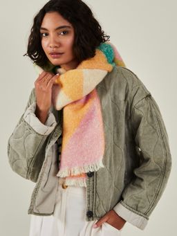 Accessorize London - Womens Woven Geometric Print Scarf