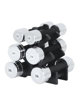 KAKSS - Steel Dumbbell with Stand (15kg)