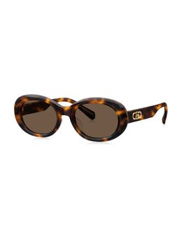 BOLON - Women Gradient Brown Oval Sunglasses with UV Protection (54)