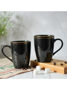 Femora - Gold Series Ceramic Coffee Mugs 360ml (Pack of 2)