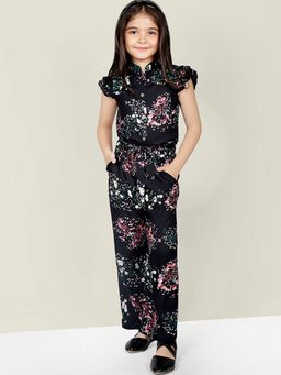 Hopscotch - Floral Print Blouse and Pant Set