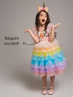 Hopscotch - Ruffled Sequin Unicorn Party Dress