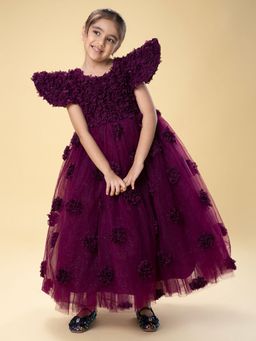 Hopscotch - Rosette Embellished Flower Detail Gown