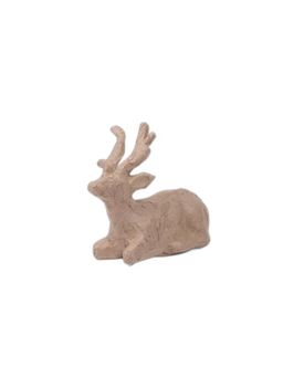 Itsy Bitsy - Paper Mache Resting Reindeer Large