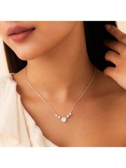 Zavya - Dreaming Deer Silver Rhodium Plated Necklace