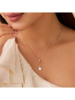 Zavya - The Love Knot Bloom Rose Gold Plated Necklace