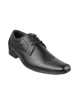Mochi - Mens Black Formal Lace-Ups ShoesMochi Textured Black Formal Shoes