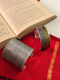 Niska - Silver and Gold Mainalia Stacked Cuffs (Pack of 2)