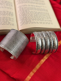 Niska - Silver Aliaa Stacked Cuffs (Pack of 2)