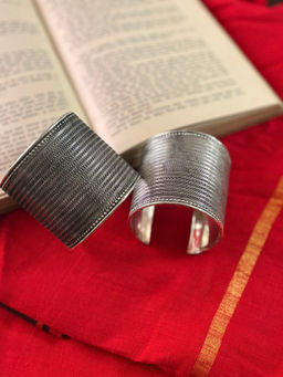 Niska - Zaika Silver Oxidized Cuffs (Pack of 2)