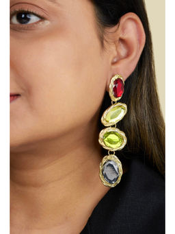 AMOSSH - Multi-Color Stone Hanging Statement Danglers