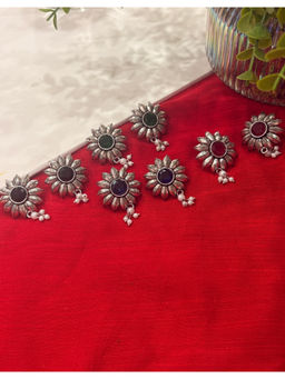 Niska - Multi-Color Meera Silver Replicas Earrings (Pack of 4)