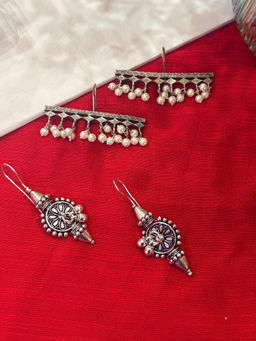 Niska - Silver Moonlight Gleam Earrings (Pack of 2)