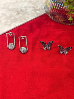 Niska - Silver Mirror Moods Earrings (Pack of 2)