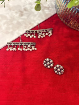 Niska - Silver Shine Line Earrings (Pack of 2)