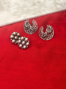 Niska - Silver Blush and Gleam Earrings (Pack of 2)