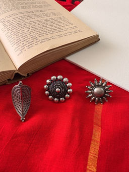 Niska - Silver Anaya Mirror Rings (Pack of 3)