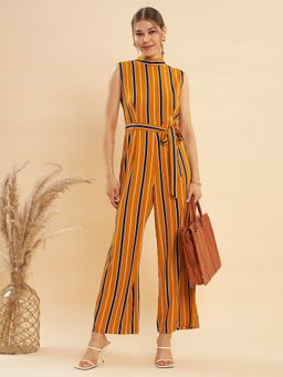 KASSUALLY - Navy Mustard Wide Leg Jumpsuit (Set Of 2)