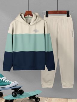 HELLCAT - Sea Green Hoodie with Beige Joggers (Set of 2)
