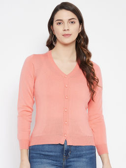 ZIGO - Super Warm Super Soft V-Neck Full Sleeves Solid Cardigan