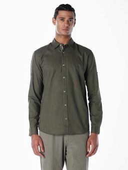 Jack & Jones - Jack and Jones Men Regular Fit Olive Shirt