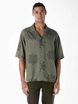 Jack & Jones - Jack and Jones Men Oversized Green Shirt