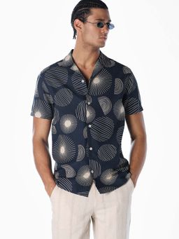 Jack & Jones - Jack and Jones Men Comfort Fit Navy Blue Shirt