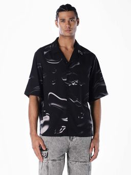 Jack & Jones - Jack and Jones Men Oversized Black Shirt