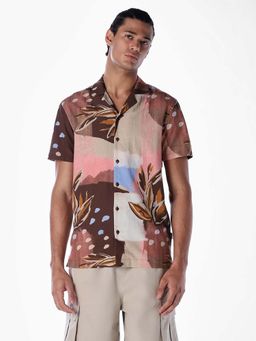 Jack & Jones - Jack and Jones Men Comfort Fit Brown Shirt