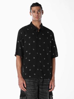 Jack & Jones - Jack and Jones Men Oversized Black Shirt