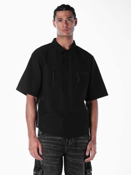 Jack & Jones - Jack and Jones Men Oversized Black Shirt