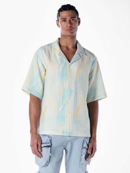 Jack & Jones - Jack and Jones Men Oversized Yellow Shirt- White