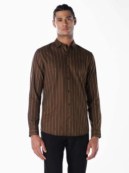 Jack & Jones - Jack and Jones Men Slim Fit Brown Shirt