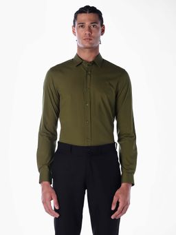 Jack & Jones - Jack and Jones Men Slim Fit Olive Shirt