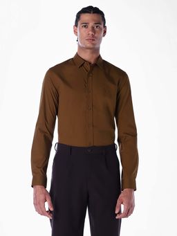 Jack & Jones - Jack and Jones Men Slim Fit Brown Shirt