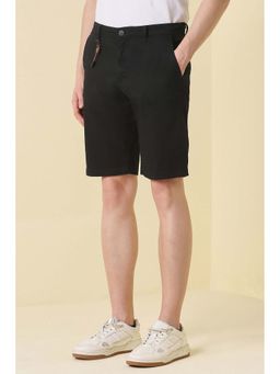 Allen Solly - Men Black Solid Shorts
