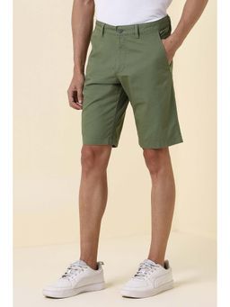 Allen Solly - Men Green Solid Shorts