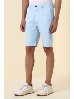 Allen Solly - Men Light Blue Solid Shorts