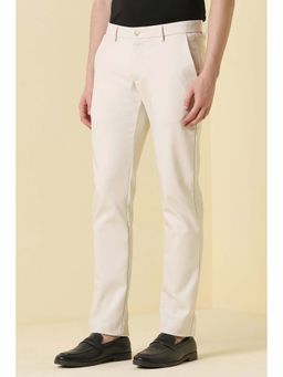 Allen Solly - Men Beige Textured Casual Trouser