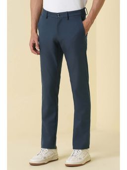 Allen Solly - Men Navy Blue Solid Casual Trouser
