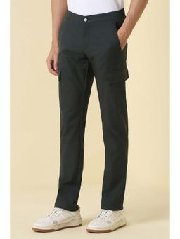 Allen Solly - Men Black Solid Casual Cargo