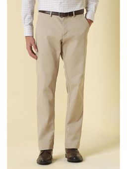 Allen Solly - Men Beige Textured Formal Trouser