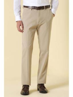 Allen Solly - Men Beige Solid Formal Trouser