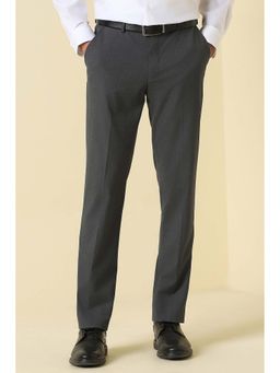 Allen Solly - Men Grey Textured Formal Trouser