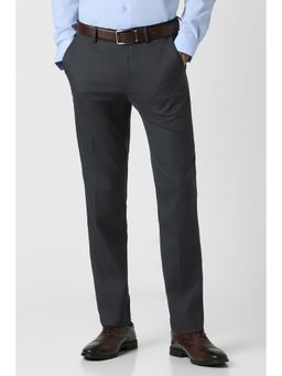 Peter England - Men Grey Check Formal Trouser