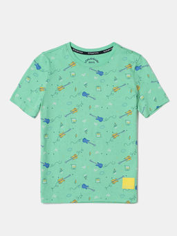 Jockey Juniors - AB44 Boys Super Combed Cotton Printed Half Sleeve T-Shirt - Assorted