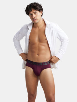 Jockey - IC27 Men Tactel Microfiber Elastane Stretch Solid Brief - Wine Tasting
