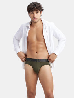 Jockey - IC27 Men Tactel Microfiber Elastane Stretch Solid Brief - forest Night