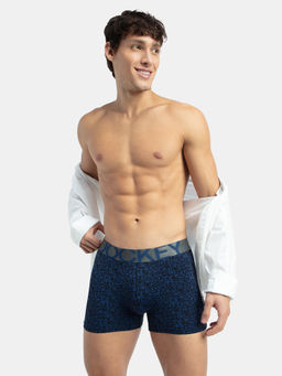 Jockey - IC30 Men Tactel Microfiber Elastane Trunk - Rich Royal Blue Printed